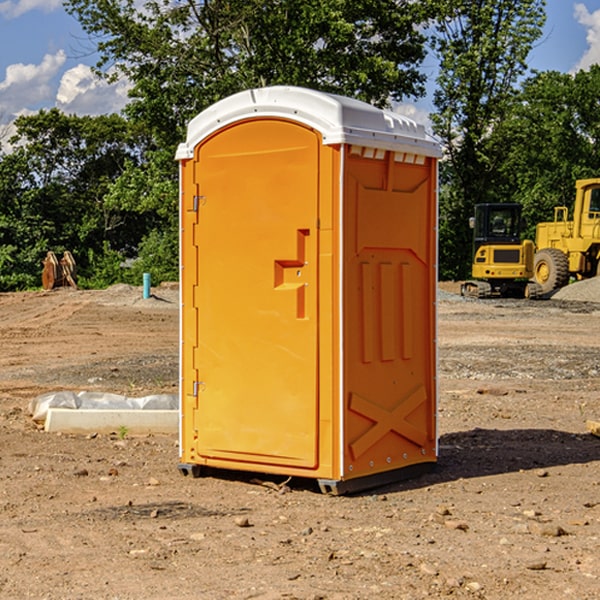 how often are the porta potties cleaned and serviced during a rental period in Truxton